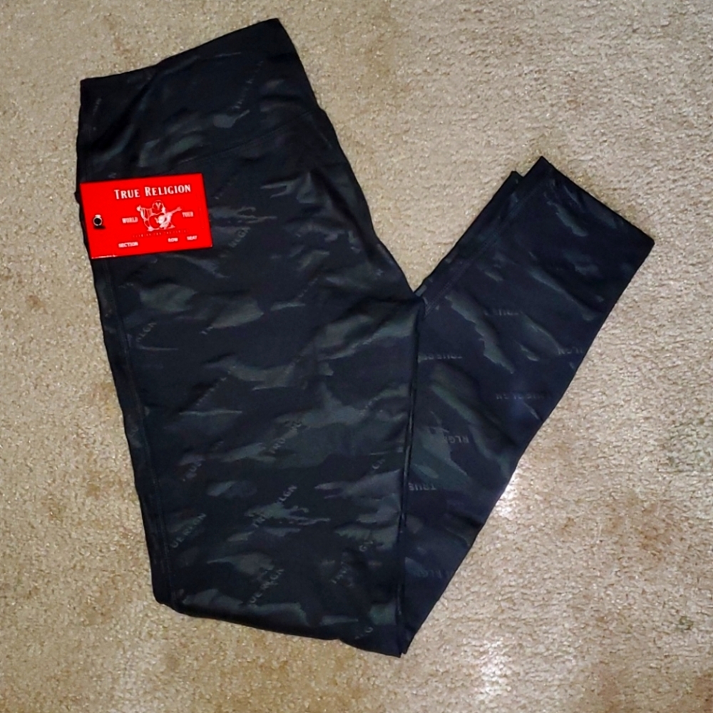 True Religion Black Camo Legging